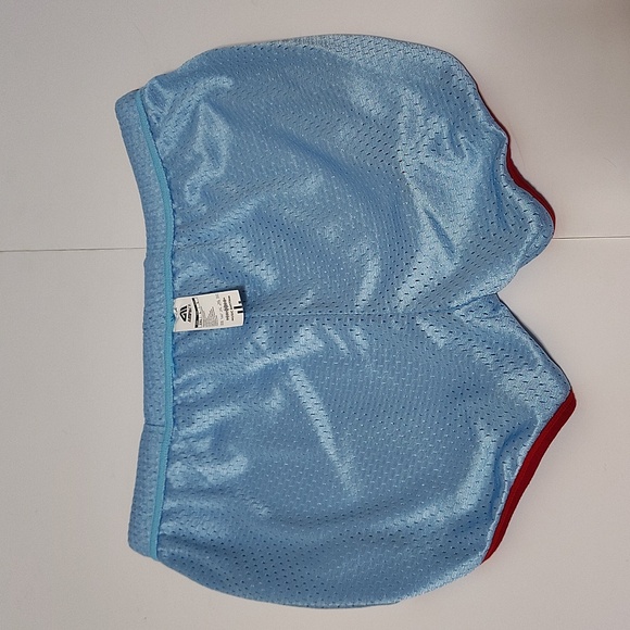Blue Mesh Athletic Shorts, Red Trim, drawstring, lightweight,unlined Size L - Picture 7 of 7